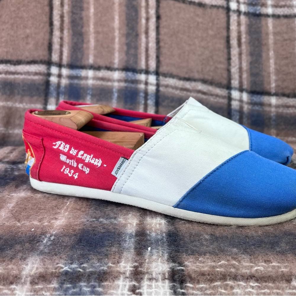 Joy & Mario canvas embroidery commemorative England vs France World Cup size:9